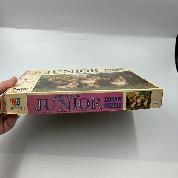 Vintage Milton Bradley Junior Jigsaw Puzzle 100 Interlocking Pieces Kittens USED - Picture 5 of 5